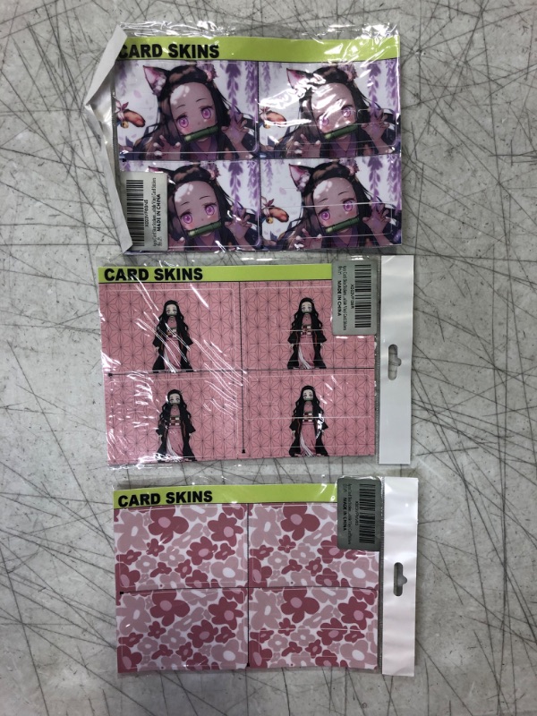 Photo 2 of 3 Pack Lot Credit Card Skin Debit Card Stickers Pink Flower Card Skin Cover Slim No Bubble Vinyl Card Stickers 097