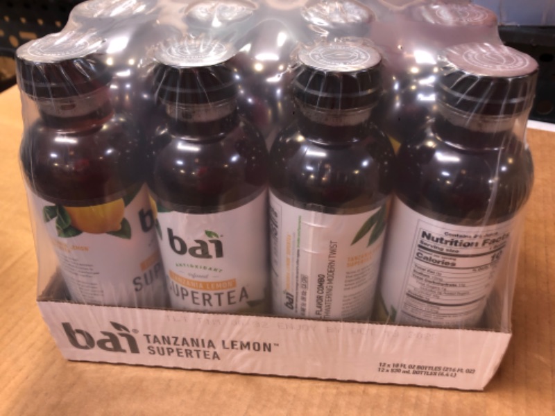 Photo 2 of 12PCS---Bai Tanzania Lemonade Tea, Antioxidant Infused Supertea, 18 Fluid Ounce Bottles, 12 Count----EXP DATE 09/12/2023