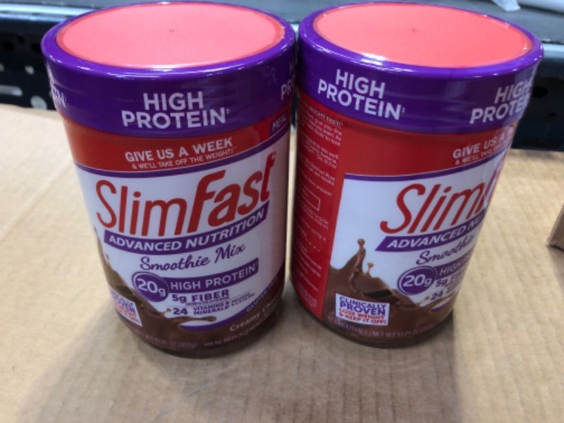 Photo 2 of 2PCS--Slimfast Advanced Milk Chocolate Smoothie, 11.01 Ounce - 2 per case.---EXP DATE 02/10/2024