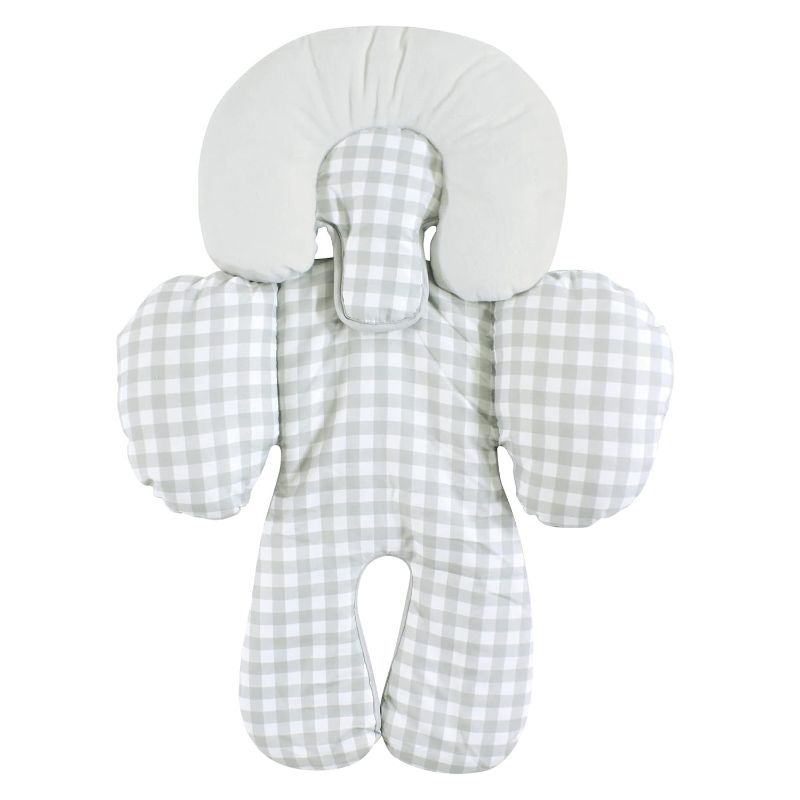 Photo 1 of Hudson Baby Unisex Baby Car Seat Body Support Insert, Gray Gingham, One Size