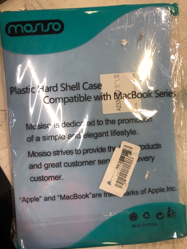 Photo 2 of MOSISO Compatible with MacBook Pro 13 inch Case 2023, 2022, 2021, 2020-2016 M2 M1 A2338 A2251 A2289 A2159 A1989 A1708 A1706 with/Without Touch Bar, Plastic Hard Shell Case Cover, Airy Blue