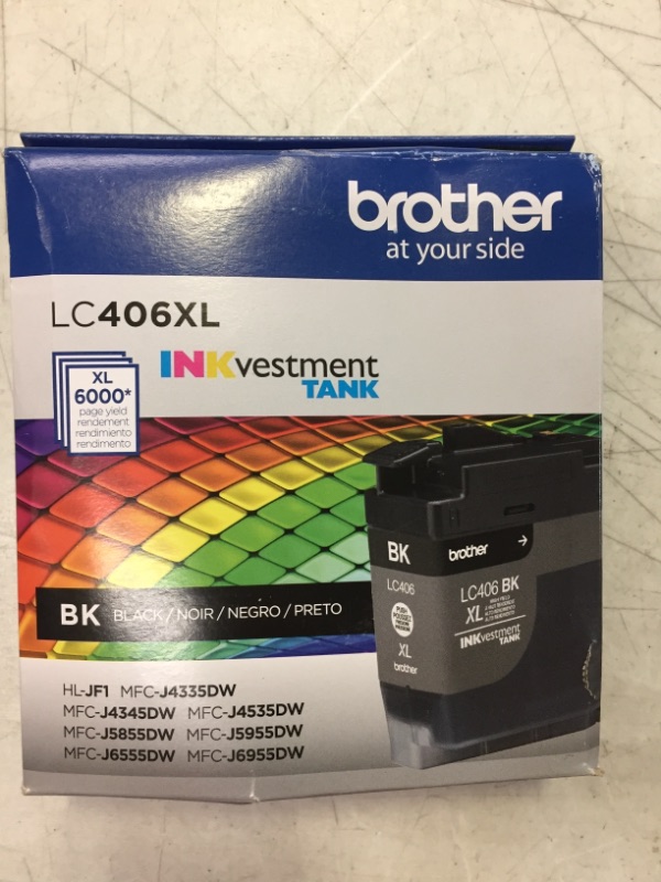 Photo 3 of Brother LC406XLBK High Yield Black Ink Cartridge EXP 03/2026