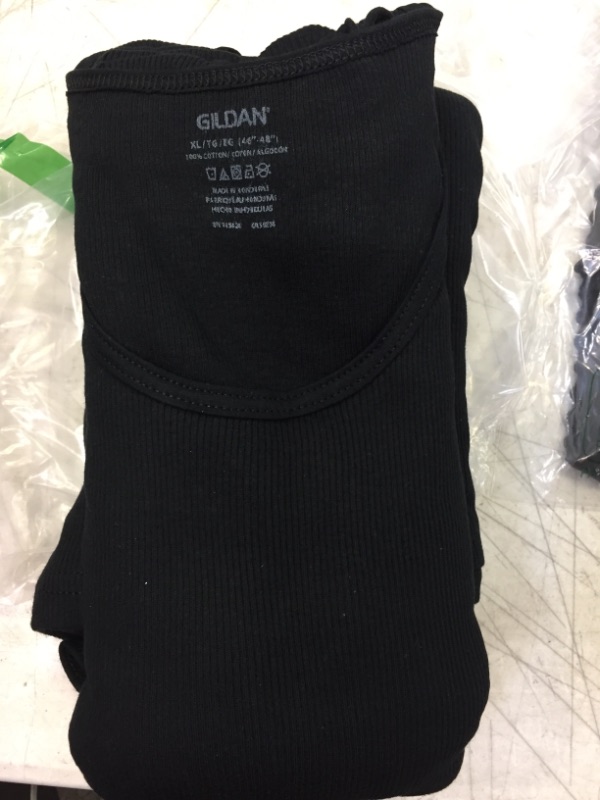 Photo 1 of 6 Pack Gildan Men's A-Shirt Tanks, Multipack, Style G1104 Black Size XL