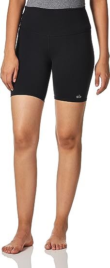 Photo 1 of Alo Yoga Women's High Waist Biker Shorts, Black, M