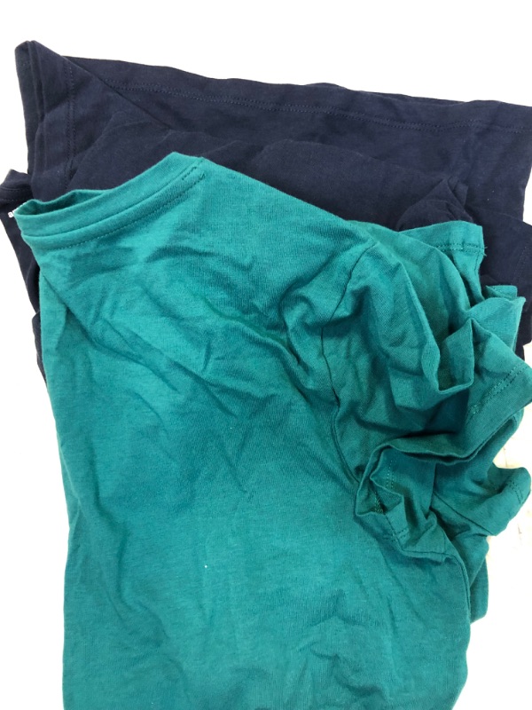 Photo 1 of Amazon Essentials Women's Tech Stretch Short-Sleeve V-Neck T-Shirt (Available in Plus Size), Multipacks 2 Navy/Teal Blue Size L