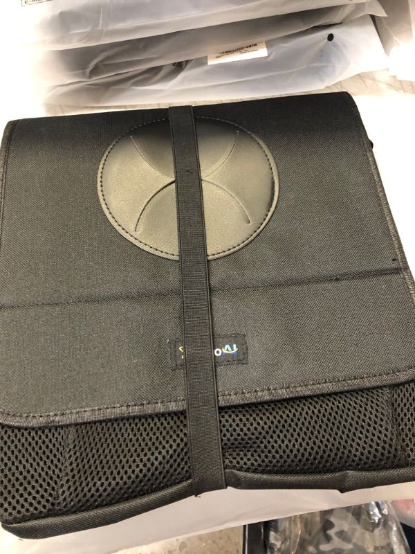 Photo 1 of AstroAI Car Trash Can with Lid and Storage Pockets, Leak-Proof Waterproof Car Garbage Can Large Opening, Multipurpose Folding Trash Bin for Car