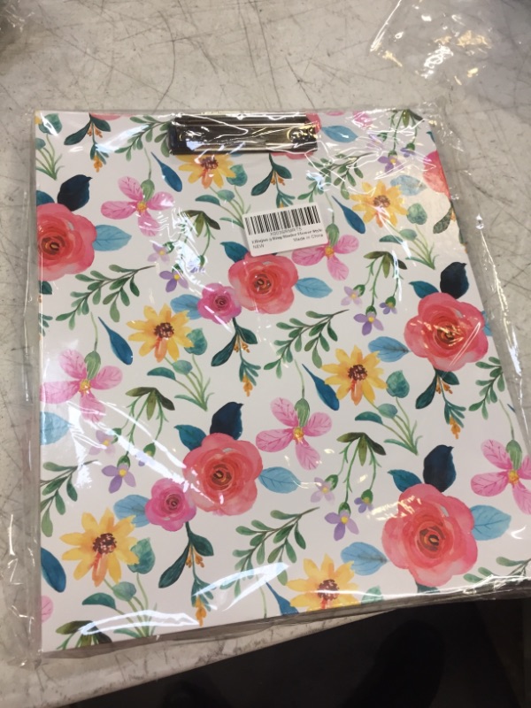 Photo 2 of 3 Ring Binder, 1 Inch Round Ring Binder with Sheet Protectors, Tab Dividers and File Folder Labels, Cute Clipboard Binders with 2 Pockets, Portfolio Binder Organizer for Women School Office Supplies