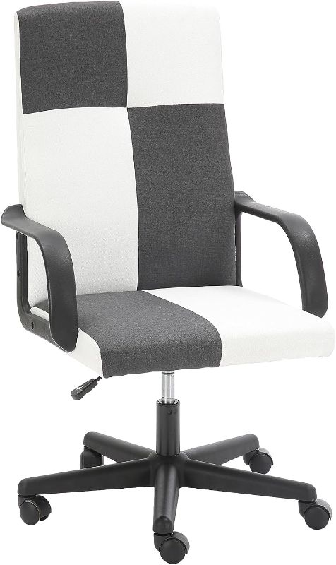 Photo 1 of JOUUQZ Office Chair with Wheels Arm, Comfortable Fine Linen Computer Desk Chair with Breathable Sponge mats,Adjustable Hight Rolling Swivel Home Office Chair, Grey+White
Brand: JOUUQZ