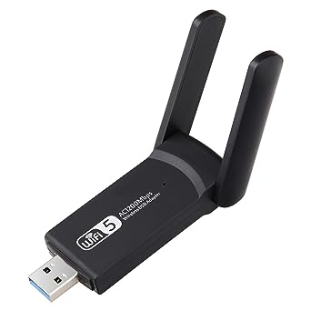 Photo 1 of USB WiFi Adapter for PC, AC1200M USB Wi-fi Dongle 802.11ac Wireless Network Adapter with Dual Band 2.4GHz/5Ghz High Gain Dual 2dbi Antennas for Desktop Support Windows, MAC OS, Linux