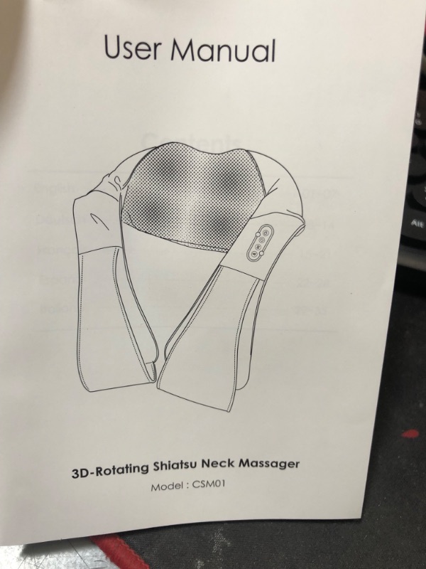 Photo 1 of 3D ROTATING SHIATSU NECK MASSAGER 