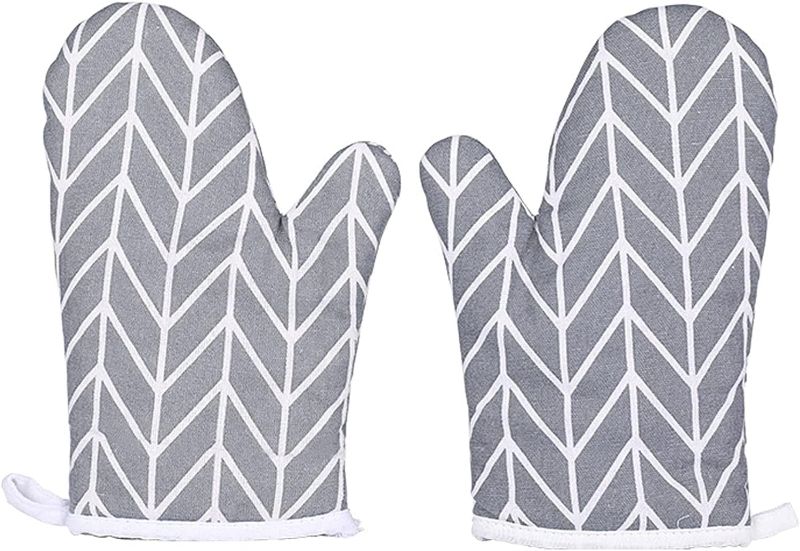 Photo 2 of  Heat-Resistant High Temperature Resistance Oven Mitts - 1 Pairs Kitchen Oven Mitt Gloves for BBQ Cooking, Baking, Microwave Heat