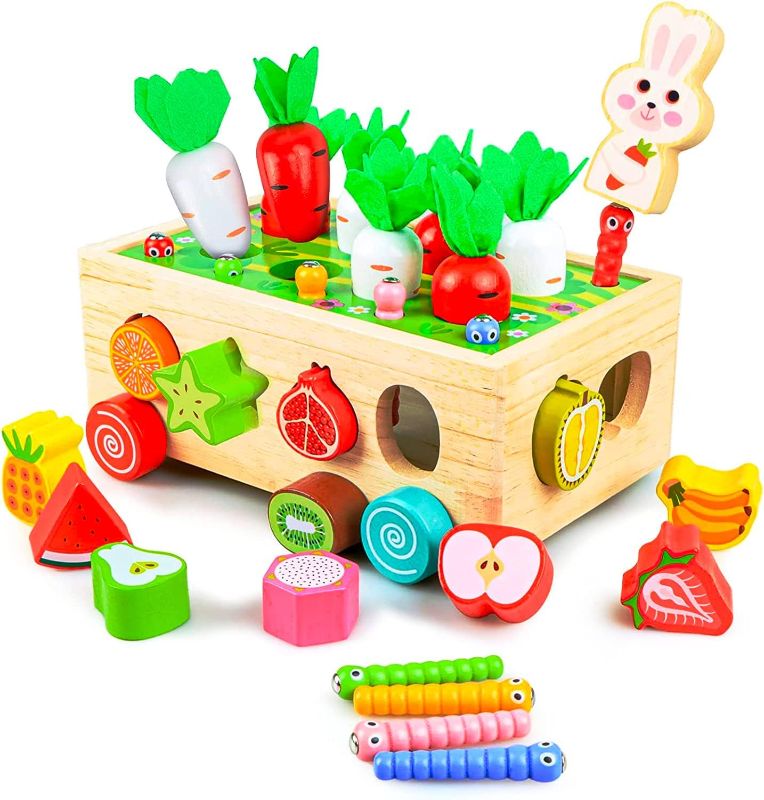 Photo 1 of 
Roll over image to zoom in
Kizmyee Toddler Montessori Toys for Kids, Wooden Educational Toys Shape Color Sorting Matching Educational Wooden Toys for Toddlers for Boys Girls 1 2 3 4 5+ Year Old