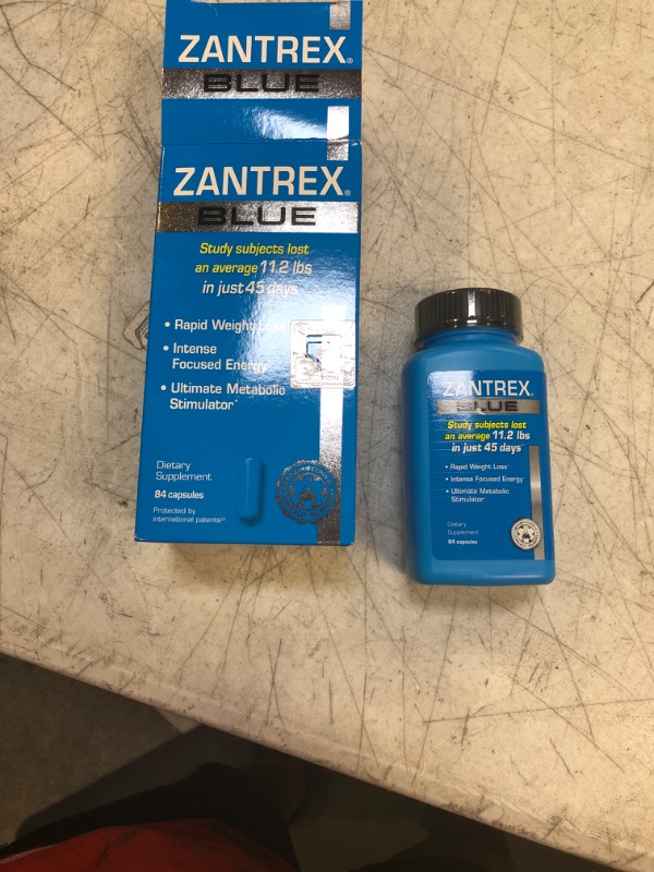 Photo 2 of Zantrex Blue High-Energy Rapid Weight Loss Supplement - Advanced Metabolic Boosting Formula, Reduces Body Fat, Enhances Stamina & Performance - 84 Count Capsules, EXP 09/2025