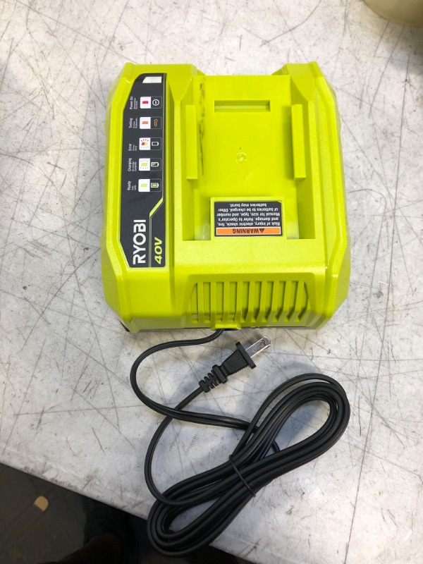 Photo 2 of RYOBI - 40V Lithium-Ion Rapid Charger - OP406AVNM