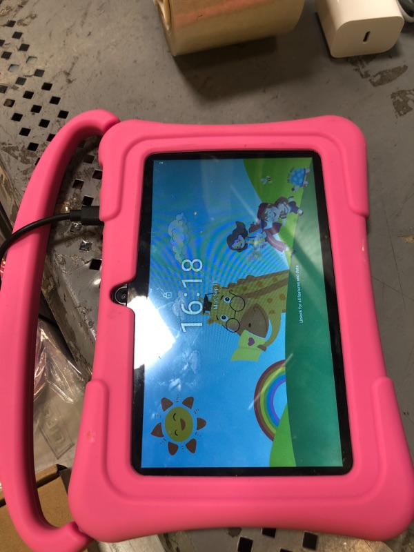 Photo 2 of WXUNJA Kids Tablet, 7 inch Android Tablet for Kids, 3GB 32GB Toddler Tablet with Bluetooth, GMS, WiFi, Parental Control, Dual Camera, Shockproof Case, Educational, Games (Pink)