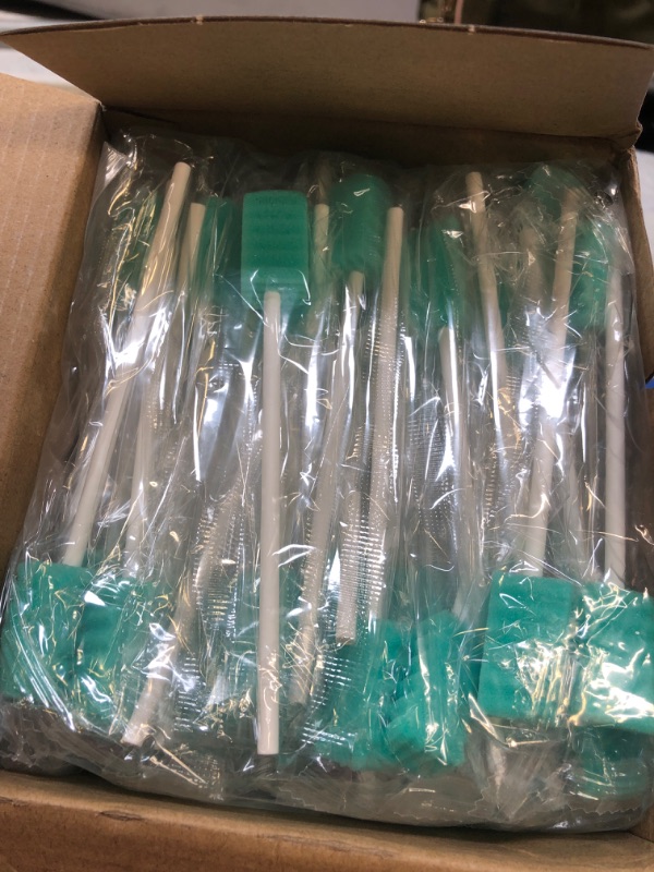 Photo 2 of (250 Pack) Disposable Oral Swabs, Sterile Dental Sponge Swabsticks Unflavored for Mouth & Gum Cleaning