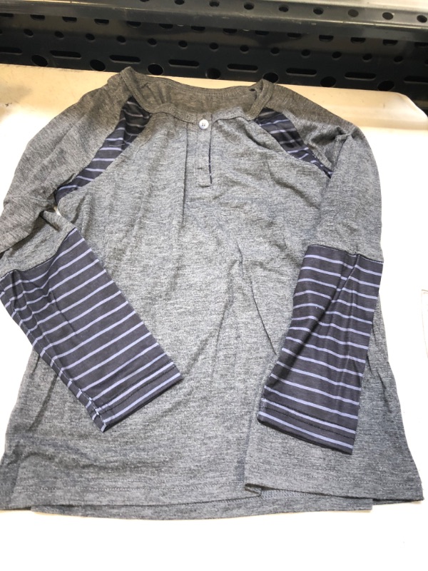 Photo 1 of FSHAOES girls/boys tunic top striped dark grey size large 