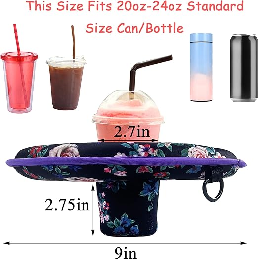 Photo 1 of  Neoprene Floating Drink Holder for Pool, Floating Coaster Pool Cup Holders for Drinks - Pool Drink Floats for Adults - Drink Holder for Pool Party, Hot Tub, Lake or Boat