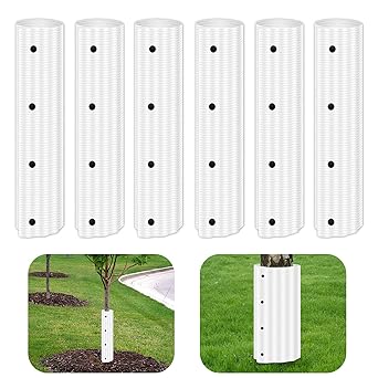 Photo 1 of 6Pack Tree Trunk Protector,Tree Trunk Protectors From Deer Corrugated Tree Guards Expandable Tree Protector Protects Bark Trunks,Landscape Plants,For Prevent Against Weeders,Mowers,And Rodents Animals
