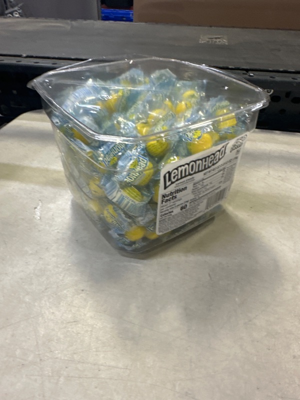 Photo 2 of Lemonhead Hard Lemon Candy, Individually Wrapped, 150 Count Tub****unknown exp date