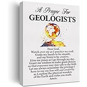 Photo 1 of a Geologist's Prayer Quote Poster Canvas Wall Art for Office Home Decor - Geologists Geology Professionals Canvas Print Wall Art Painting Ready to Hang Gifts 