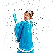 Photo 1 of 5/6 Y---Butterfly Craze Snow Princess Kids Cape with Hood - A Gorgeous Ice Blue Children's Warm Winter Wrap Shawl for your Toddler