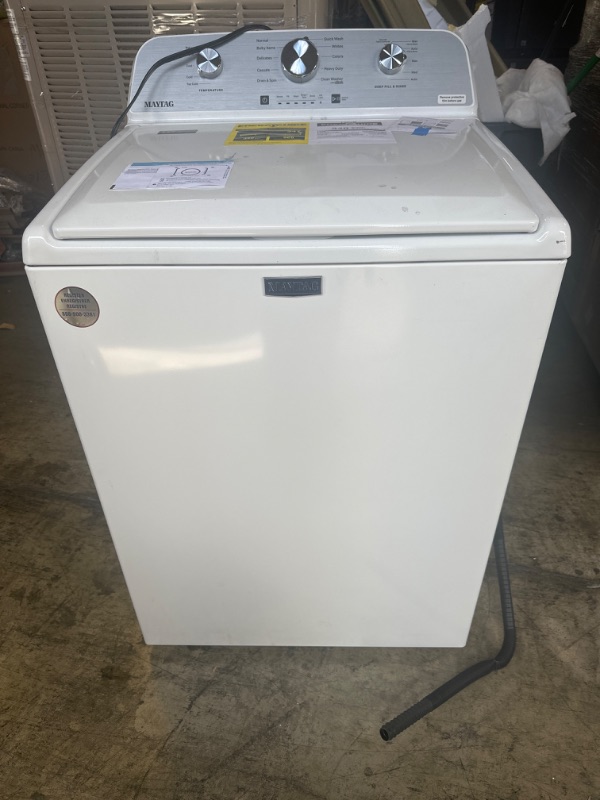 Photo 2 of Maytag - 4.5 Cu. Ft. High Efficiency Top Load Washer with Deep Fill --White