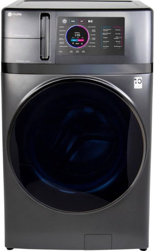 Photo 1 of GE Profile PFQ97HSPVDS 28 Inch Smart Front Load Washer/Dryer Combo with 4.8 cu.ft. Capacity, 12 Wash Cycles, 14 Dryer Cycles, Ventless Heat Pump Dryer, EZ Access Lint Filter, SmartDispense™ Technology, Dynamic Balancing Technology, Eco Cool™ Cycle, ADA Co