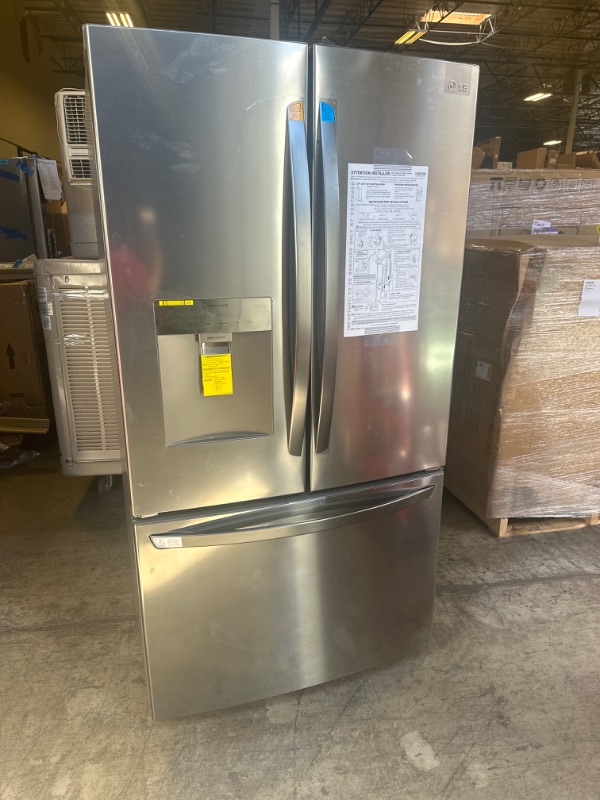 Photo 2 of LRFWS2906V LG 36" 29 cu.ft. 3 Door French Door Refrigerator with External Water Dispenser - PrintProof Stainless Steel