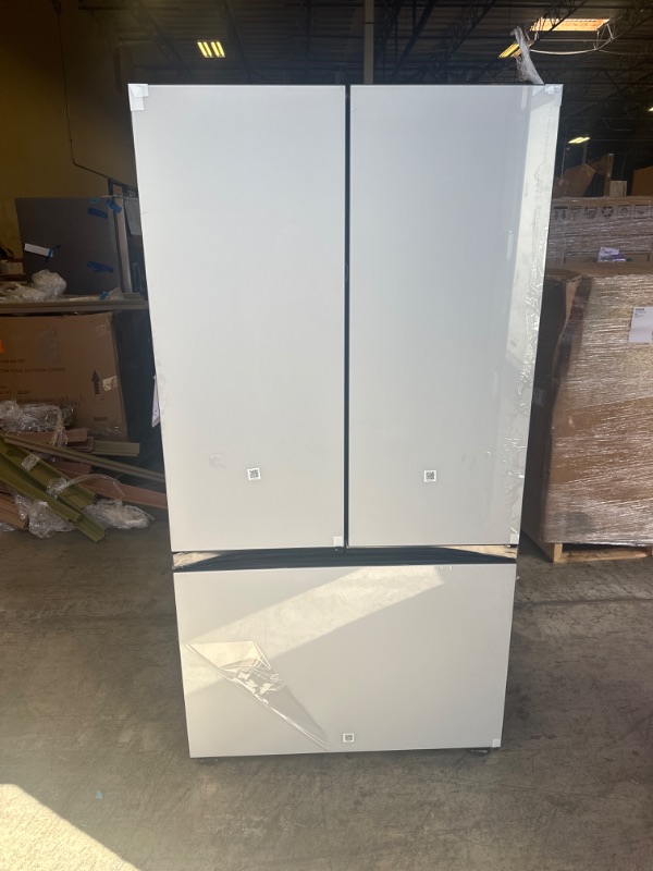 Photo 2 of RF30BB660012AA Samsung 36" Bespoke 3-Door French Door Refrigerator with Beverage Center - White Glass