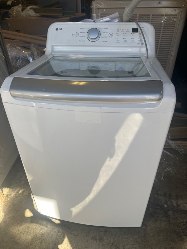 Photo 2 of WT7155CW LG 4.8 cu.ft. Ultra Large Capacity Top Load Washer with 4 Way Agitator - White