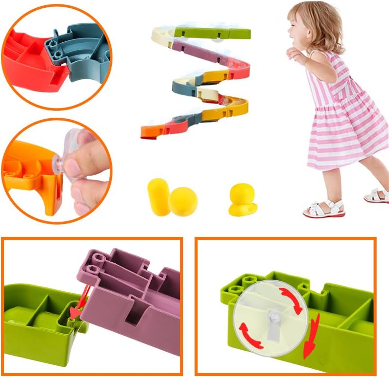 Photo 1 of Bath Toys for Kids Ages 4-8, Slide Water Ball Track Bathtub Toys for Toddlers 3 4 5 6 Years, 48PCS Baby Toddler Bath Toys for Toddlers 1-3, DIY Shower Track Water Toys Gift for Boys Girls******Factory Sealed

