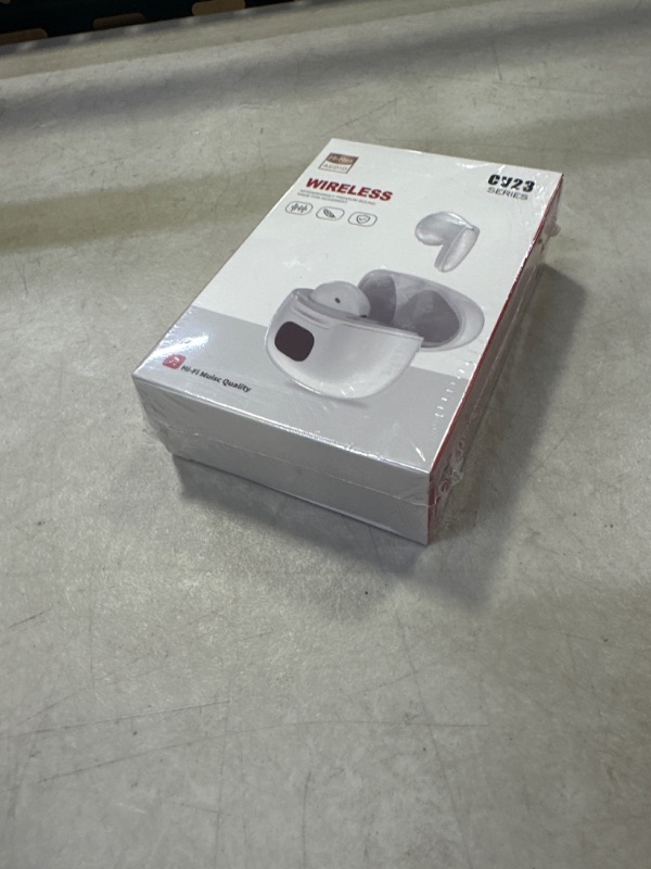 Photo 1 of CV23 Cordless BT Earbuds, Multifunction HiFi Stereo Sound Headphones with LED Digital Display, Sound Noise Reduction Earphones for Sports and Work, 24 Hours Long Lasting Life (White)*****Factory Sealed

