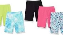 Photo 1 of Amazon Essentials Girls and Toddlers' Bike Shorts , Multipacks