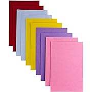 Photo 1 of Jtnohx Stiff Felt for Crafts, 3mm Thick Craft Felt Sheets, 8"x12" Heavy Felt Fabric, 10 Pcs Hard Felt for Sewing & Craft?Red/White/Bright Yellow/Purple/Pink?