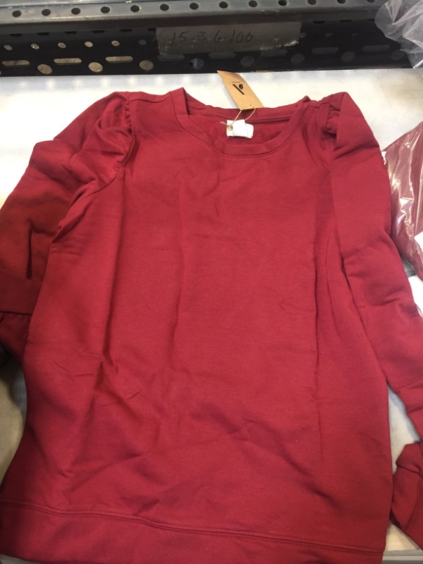 Photo 2 of Amazon Aware Women's Puff Sleeve Sweatshirt Small