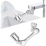 Photo 1 of 1080°copper Rotating Faucet Extender, Universal Large Angle Faucet Aerator Attachment, 2 Water Modes, Splashing Filter Swivel Extension Faucet Aerator for Kitchen Bathroom Sink Toddlers