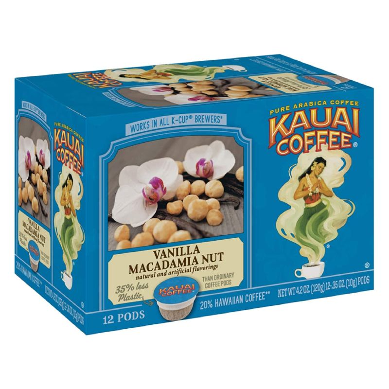 Photo 2 of 
Kauai Coffee Single Serve Pods, Vanilla Macadamia Nut Flavor - Arabica Coffee from Hawaii’s Largest Coffee Grower, Compatible with Keurig K-Cup Brewers 