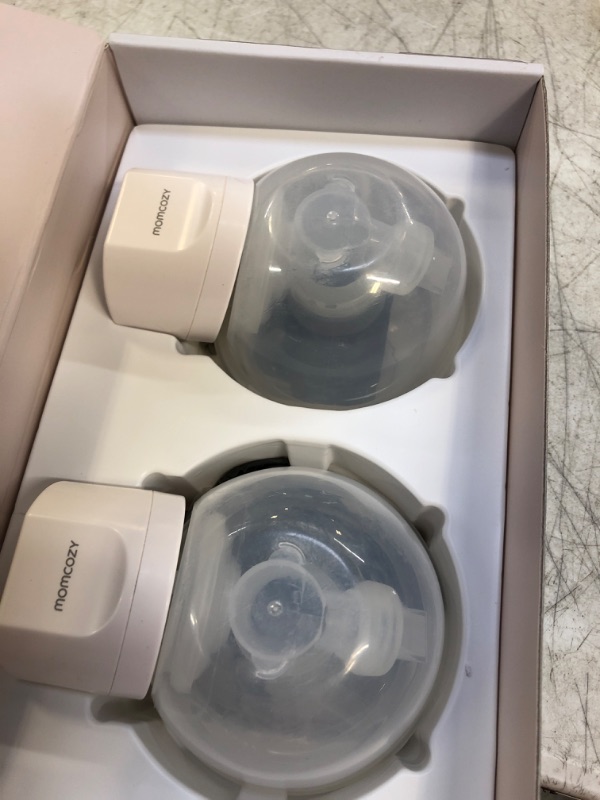 Photo 2 of Momcozy S12 Pro Hands-Free Breast Pump Wearable, Double Wireless Pump with Comfortable Double-Sealed Flange, 3 Modes & 9 Levels Electric Pump Portable, Smart Display, 24mm, 2 Pack Pack of 2 White