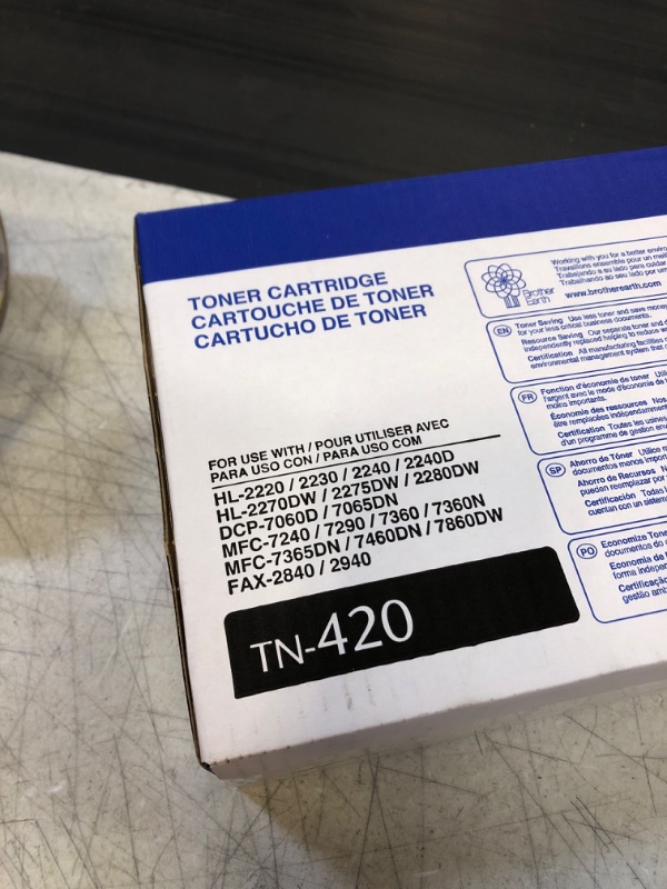 Photo 1 of Brother TN-420 Black Toner Cartridge, Standard