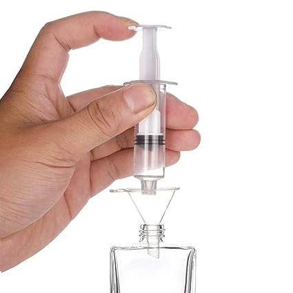 Photo 2 of 6 Pack 30ml / 1 Oz Transparent Refillable Perfume Bottle, Portable Square Empty Glass Perfume Atomizer Bottle with Spray Applicator 4 Free kinds of perfume dispenser(6 Pack 30ml / 1.01 oz. Transparent
