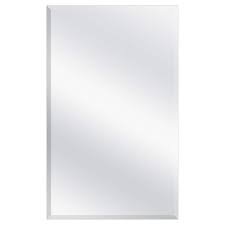 Photo 1 of 16 in. W x 26 in. H White Frameless Recessed/Surface Mount Bathroom Medicine Cabinet with Mirror
