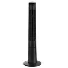 Photo 1 of 40 in. 3 Speed Remote Control Oscillating Tower Fan in Black
