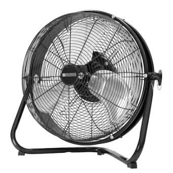 Photo 1 of 18-in 3-Speed Indoor Black Oscillating Floor Fan
