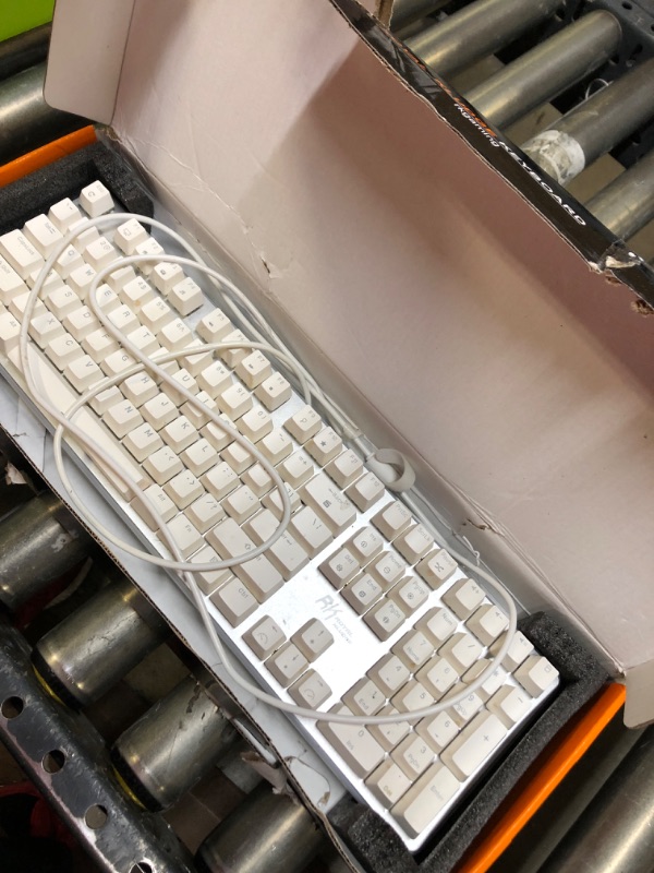Photo 1 of RK ROYAL KLUDGE RK918 Wired Mechanical Keyboard, RGB Backlit Gaming Keyboard with Large LED Sorrounding Side Lamp, Full Size 108 Keys Mechanical 100% Anti-Ghosting Computer Keyboard, Red Switch White