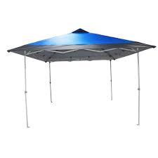 Photo 1 of 12 ft. x 12 ft. Blue Mega Shade Pop-Up Canopy with Grey Trim
