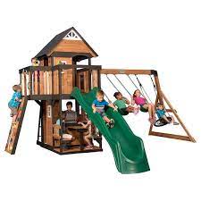 Photo 1 of -- INCOMPLETE SET MISSING BOX 3 OF 3 -- Canyon Creek All Cedar Swing Set
