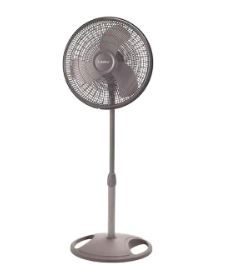 Photo 1 of 16 in. 3 Speeds Pedestal Fan in Gray with Adjustable Height, Oscillating
