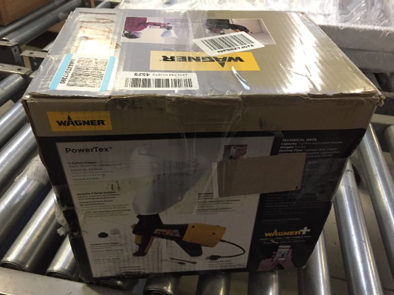 Photo 3 of Wagner Spraytech Wagner 2439395 Power Tex Texture Sprayer, Yellow & Homax-41072022132 Knockdown Knife, 7-1/2", Texture Finishing Sprayer + Knockdown Knife