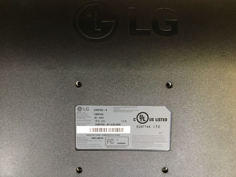 Photo 3 of LG FHD 24-Inch Computer Monitor 24MP400-B, IPS with AMD FreeSync, Black Tilt